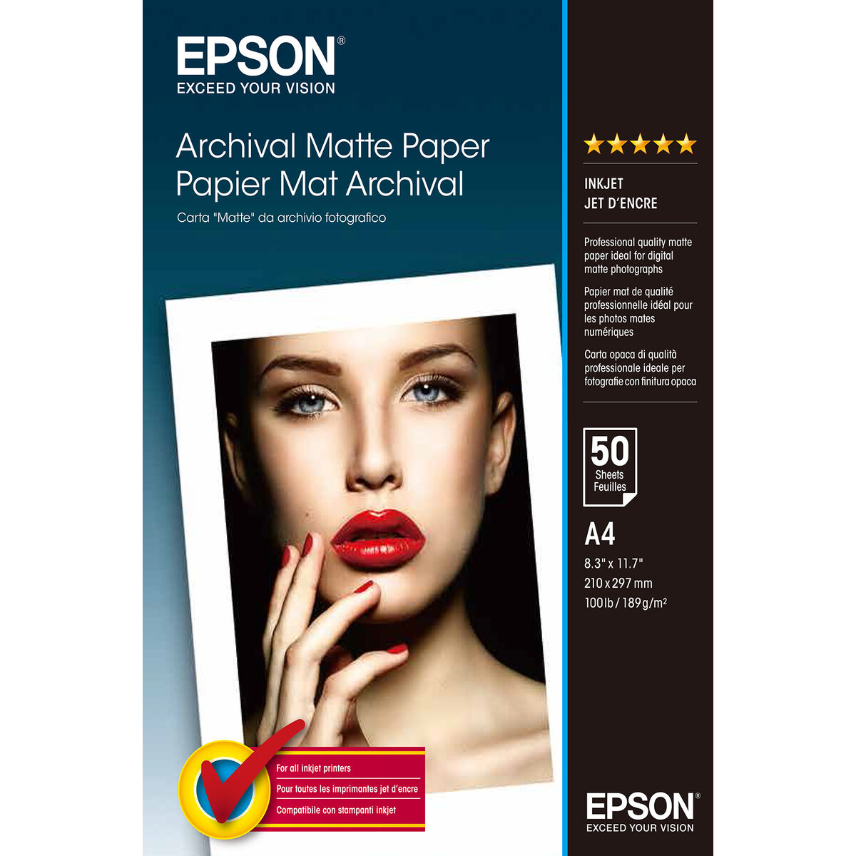 Matta valokuvapaperi Epson C13S041342 A4 (1 osaa)